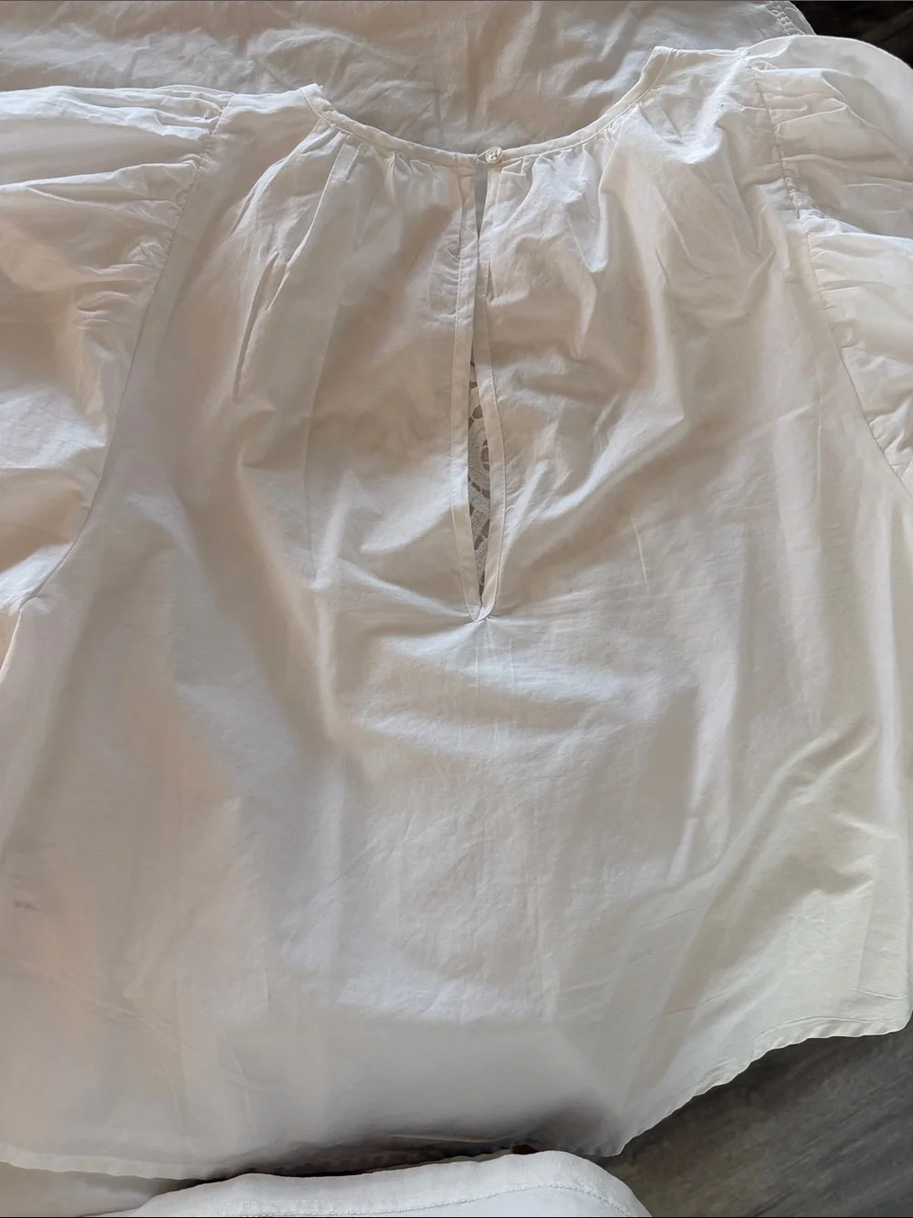 Free People White Puff Sleeve Blouse